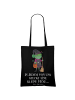Mr. & Mrs. Panda Tasche Halloween Hexe mit Spruch in Schwarz