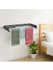 relaxdays Wand-Wäscheständer in Schwarz - 80 cm