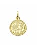 Adeliás Damen & Herren 333 Gold Sternzeichen Anhänger Skorpion Ø 11,8 mm in gold