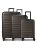 D&N Toronto 4 Rollen Kofferset 3-teilig mit Dehnfalte mocha brown