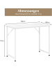 COSTWAY Schreibtisch 100x50x77cm in Weiß