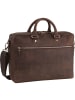 Leonhard Heyden Salisbury Aktentasche Leder 40 cm Laptopfach braun