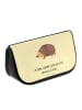 Mr. & Mrs. Panda Kulturtasche Igel Herzen mit Spruch in Gelb Pastell