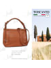 Toscanto Leder Schultertasche Toscanto Tasche hellbraun ca. 38cm