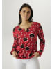 Aniston SELECTED Langarmshirt in rot-rost-natur-schoko