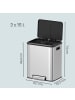 SONGMICS Mülleimer Powe in Silbern - (B)33.3 x (H)49.5 x (T)41.8 cm - 2 x 15 L