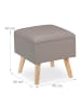 relaxdays Sitzhocker in Grau - (B)40x (H)40 x (T)40 cm