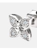 Diamant L'éternel Ohrstecker aus 375 Weißgold mit Diamant Blumen-Design