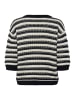 Kaffe Strickpullover KAstine Loose fit in Turtledove/Black Stripe