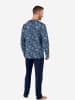 HOM Pyjama Compiegne Long Sleepwear in navy print
