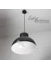 Licht-Erlebnisse Pendelleuchte Ø 33 x (T)110 cm in Schwarz Weiß