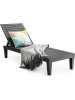 COSTWAY Sonnenliege 190 cm verstellbar in Schwarz