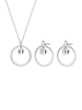 Elli Schmuckset 925 Sterling Silber Kreis, Geo in Silber