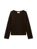 Marc O'Polo Lässiger Strickpullover mit weitem Ausschnitt in Burnt Coffee