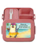 Mr. & Mrs. Panda MEPAL Bentobox Pinguin Kokosnuss Design mit Spruch in Rot Pastell