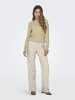 JACQUELINE de YONG Strickpullover Rundhals Knopfdetails Knit Fit in Beige