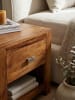 KADIMA DESIGN Nachttisch MUMBAI aus Massiv-Holz 40 x 40 x 30 cm