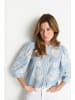 Rich & Royal Embroidery Bluse aus Musselin in Skyway Blue