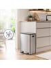 relaxdays Mülleimer in Silber - 2x 30 l