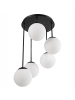 Beliani Deckenleuchten RIANA in Schwarz/Weiß - (W) 42 x (H) 61 x (L) 42 cm