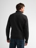 Petrol Industries Melierte Strickjacke mit Zipper ironfield in Schwarz