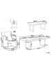 Beliani 9-tlg Gartentisch Set VALCANETTO/COSOLETO in Weiß/Beige/Silber