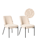 Beliani 2er-Set Esszimmerstuhl MALIN in Beige/Schwarz