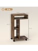 HOMCOM Beistelltisch-40L x 30B x 69H cm-Rustikal-Braun