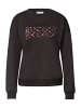 Street One Langarmshirt mit Wording Artwork in Black Coffee