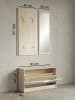KADIMA DESIGN Wand-Garderobe SALERNO mit Spiegel & Schuhschrank Spanplatte sonoma in Sonoma