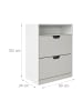 relaxdays Schuhschrank in Weiß - (B)80 x (H)102 x (T)24 cm