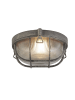 Licht-Erlebnisse Außen Wandlampe (B)26.5 x (H)26.5 cm in Silber Antik Klar/Transparent