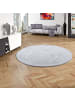 Pergamon Fellteppich Luxus Super Soft Plush Rund in Hellgrau
