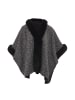 Usha Women Poncho in Schwarz