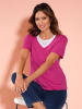 Sieh an! 2-in-1-Shirt in fuchsia