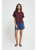 ICHI Kurzarm-Bluse IHSAMI Loose fit in Vineyard Wine