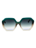 Ana Hickmann Frauen Sonnenbrille Geometrisch Türkis