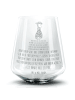 Mr. & Mrs. Panda Gin Glas Giraffe Blumenkranz mit Spruch in Transparent