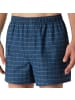 Schiesser Web-Boxershorts 4er Pack in Dunkelblau/Petrol