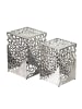 FineBuy Beistelltisch in Silber / Aluminium / 30x30x45