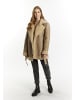 DreiMaster Damen Lederjacke Im Biker Stil in Stein