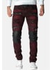 Cipo & Baxx Herren Slim Fit Jeans Stonewashed in Bordeaux