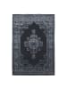 KADIMA DESIGN Teppich Orient Kurzflor Medaillon Polypropylen Wohnzimmer in Grau