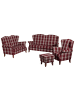 others SOFA 2,5-Sitzer Katria Bezug Flachgewebe Buche nussbaum / rot