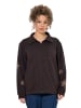 Ulla Popken Sweatjacke in mahagoni