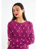 faina Damen Strickpullover in Fuchsia
