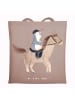 Mr. & Mrs. Panda Tote Bag Pferd Reiten ohne Spruch in Braun Pastell