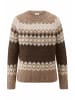 Hessnatur Hessnatur Stick Pullover Relaxed aus Alpaka und Bio-Baumwolle in naturbraun