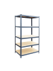 relaxdays Schwerlastregal "5 Ebenen" in Anthrazit - (B)100 x (H)200 x (T)50 cm