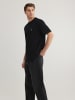Mavi Jeans T-Shirt mit Rundhalsausschnitt und Logo Stickerei in Schwarz